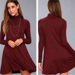 Lulu's Burgundy Mini Dress